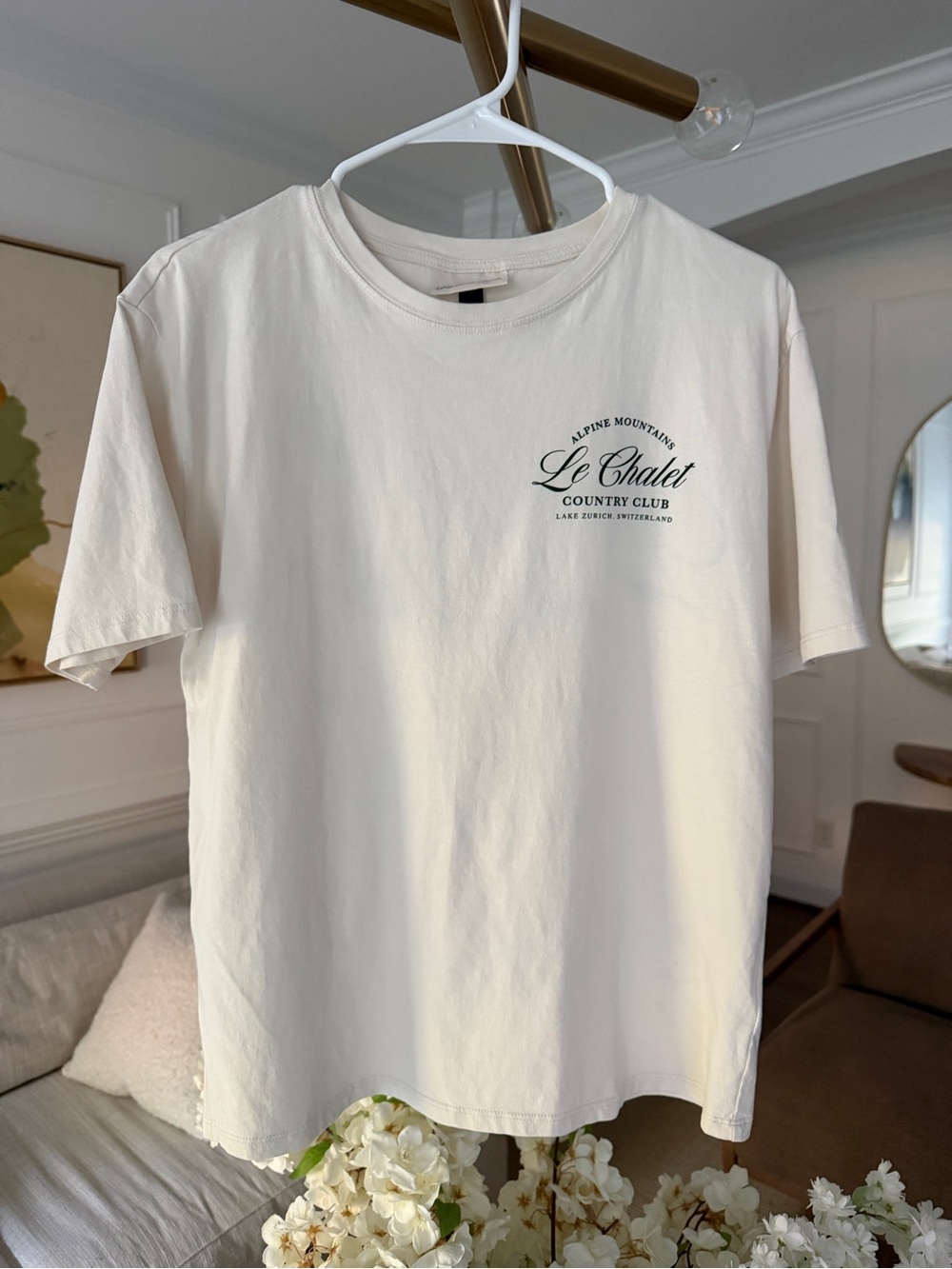 Le Chalet Country Club Cream Short-Sleeve Tee